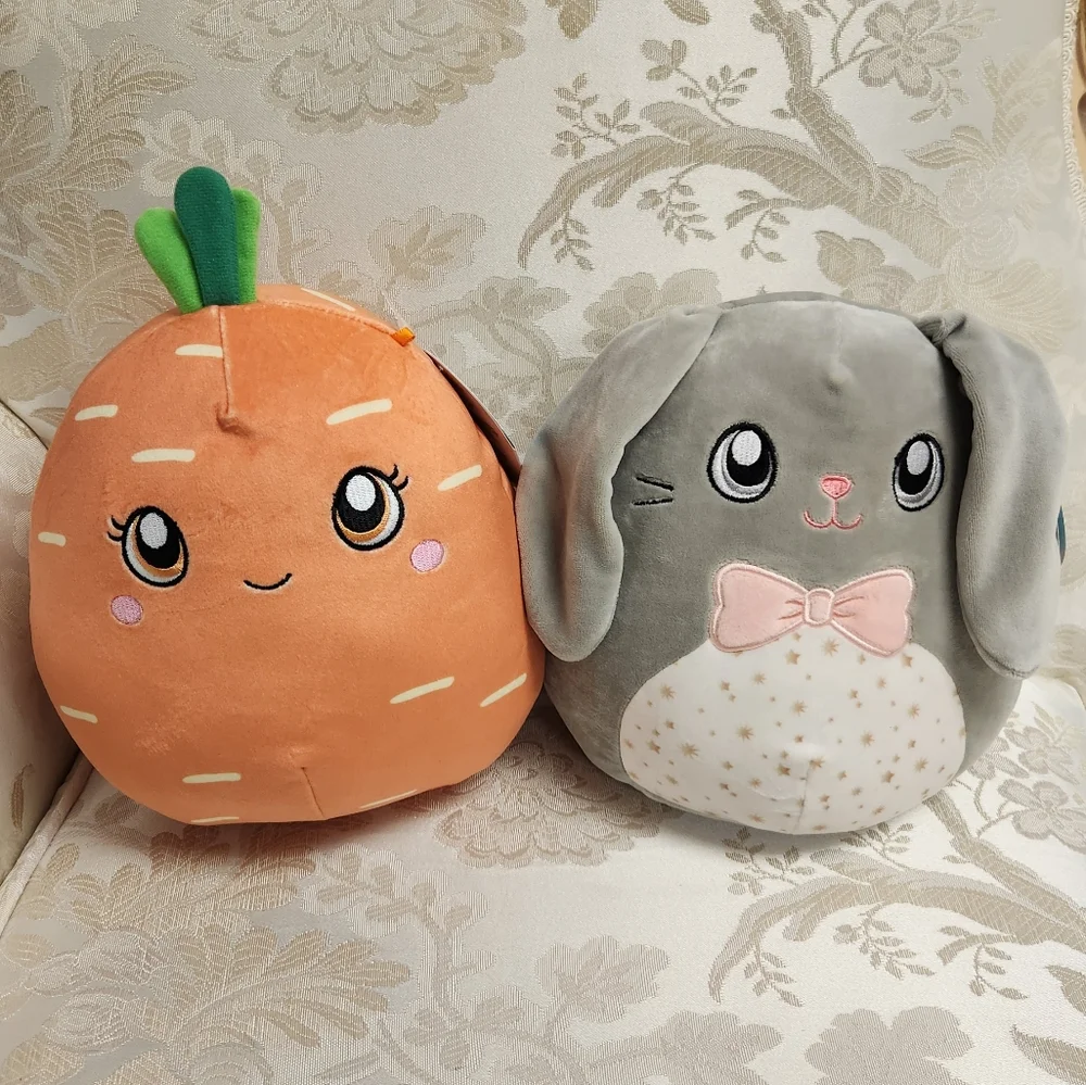 Squishmallows Easter Caroleena The Carrot & Blake The Bunny Rabbit Plush 8